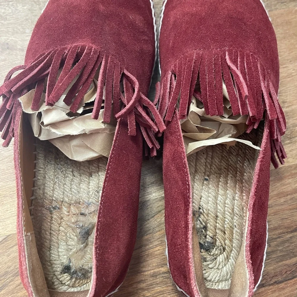 Chloé Fringe Suede Espadrilles 10 | needs insoles